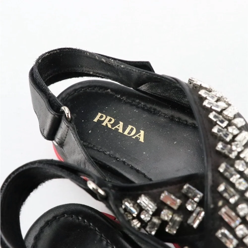 Embellished Black Sandals - Picture 2 of 3
